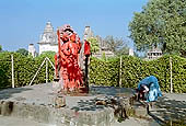 Khajuraho - Bhairava idol on the path leading Matangesvara temple 